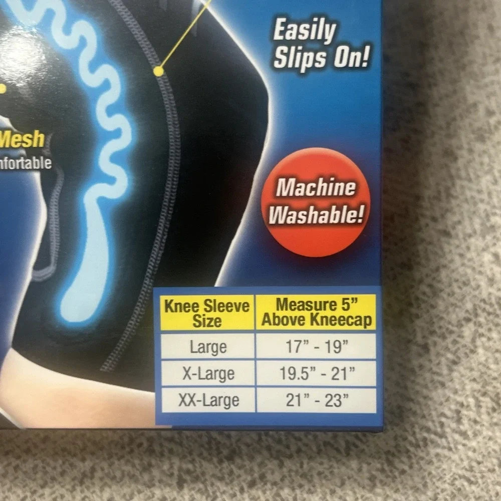 NIB POWER KNEE Knee Spring Compression Sleeve Size XXL Instant Knee Support
